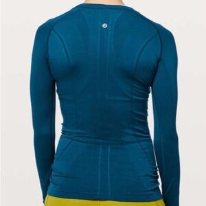 lululemon Swiftly Tech LS Crew - Deep Marine. Teal Long Sleeve Women's Top